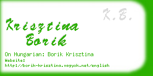 krisztina borik business card